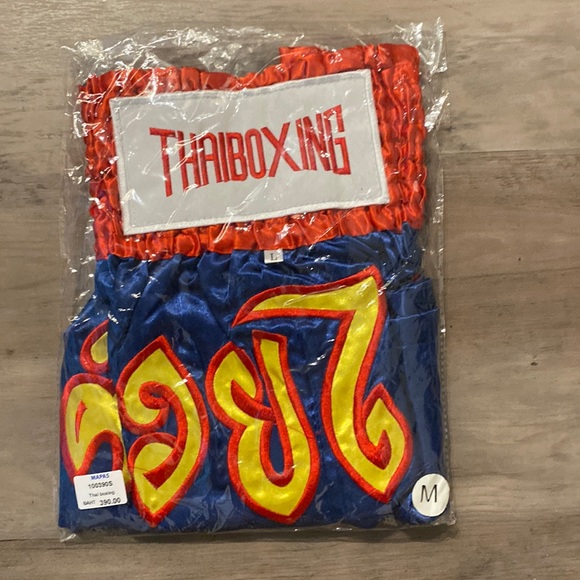 Muay Thai Boxing Shorts NWT L - BLUE & RED - Picture 2 of 5